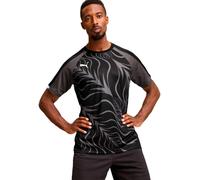 Puma - Camiseta Individualliga Graphic Jersey, Unisex, Black-Shadow Gray, M