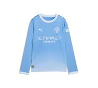 PUMA Camiseta Local Manga Larga Manchester City Infantil 2026/27 - Azul | Camiseta réplica oficial; corte regular; tecnología dryCELL absorbente; tejido transpirable