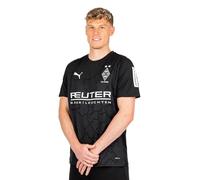 PUMA Camiseta oficial de evacuación "Third 25/26" | Borussia Mönchengladbach | manga corta, dryCELL, material reciclado, camiseta Gladbach, Puma, negro, L