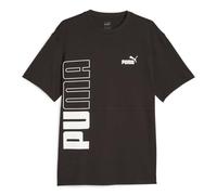 PUMA Camiseta Power Colorblock, Hombre, Negro-Negro