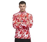 PUMA Camiseta prepartido AC Milan con Cremallera de un Cuarto Hombre L, White For All Time Red