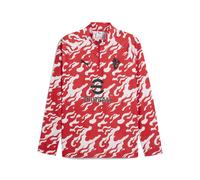 PUMA Camiseta prepartido AC Milan con cremallera de un cuarto para hombre, Accesoiros, Blanco, M
