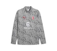 PUMA Camiseta prepartido AC Milan con cremallera de un cuarto para hombre, Accesoiros, Gris, M