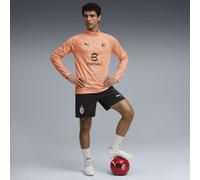 PUMA Camiseta prepartido AC Milan con cremallera de un cuarto para hombre, Accesoiros, Rosa, L L