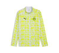 PUMA Camiseta prepartido Borussia Dortmund con cremallera de un cuarto para hombre, Accesoiros, Gris, XL