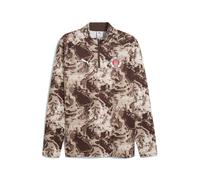 PUMA Camiseta prepartido con cuello con cremallera FC St. Pauli para hombre, Accesoiros, Marrón, S