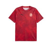 PUMA Camiseta prepartido del Girona F. C. para hombre, Accesoiros, Rojo, XS