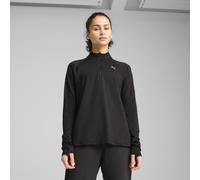 PUMA Camiseta RUN VELOCITY CLOUDSPUN con cuello con cremallera para mujer, Ropa, Negro, S