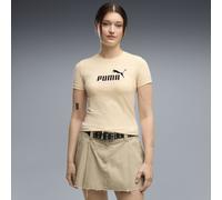 PUMA Camiseta semiajustada Essentials Elevated No. 1 Logo para mujer, Ropa, Amarillo, M