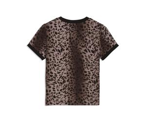 PUMA Camiseta semiajustada Essentials Graphics Leo Luxe para mujer, Ropa, Negro, XL XL