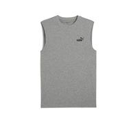 PUMA Camiseta sin mangas con logo Essential No. 1 para hombre, Gris medio jaspeado, XL