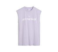 PUMA Camiseta sin mangas estampada Run Culture Collective holgada y con efecto lavado para mujer, Ropa, Morado, S