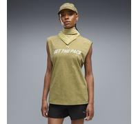 PUMA Camiseta sin mangas estampada Run Culture Collective holgada y con efecto lavado para mujer, Ropa, Marrón, L