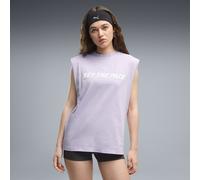 PUMA Camiseta sin mangas estampada Run Culture Collective holgada y con efecto lavado para mujer, Ropa, Morado, S