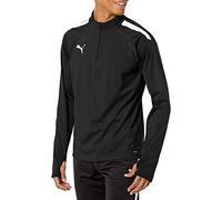 PUMA Zip Top Camiseta TeamLIGA con Cremallera de 1/4, Black Blanco, L para Hombre