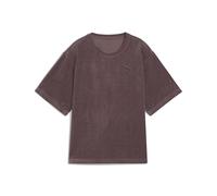 PUMA Camiseta Unisex ESS Elevated Relaxed Velour Rib tee (Paquete de 1)