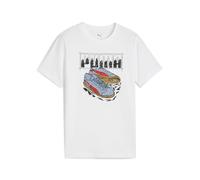 PUMA Camiseta Graphic Sneaker juvenil, Ropa, Blanco, 140 140