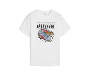 Puma Camiseta Unisex para niños Graphic Sneaker tee B Puma Blanca, PUMA Color Blanco, 9-10 Years