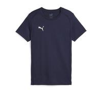 PUMA Teamfinal Casual tee Jr Camiseta, Unisex Adulto, Azul Marino Plata, 116
