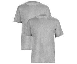 PUMA Camisetas para hombre Statement Deluxe Edition - Algodón - Paquete doble, gris, L