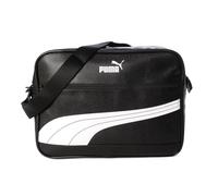 PUMA Campus Reporter - Bolso bandolera unisex retro, negro / blanco, Einheitsgröße