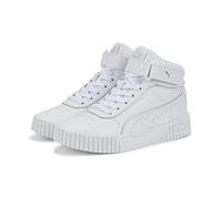 PUMA - Carina 2.0 Mid Jr, Zapatillas Chicas, PUMA White-PUMA White-PUMA Silver,