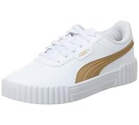 PUMA Carina 3.0 Aqua Metallics, Zapatillas Mujer, White-Light Sand Gold, 39 EU