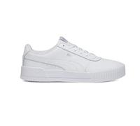 Puma Carina L Zapatillas Bajas Blancas Con Logo Plateado - Talla 38,5