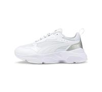 PUMA Cassia Distressed, Zapatillas Mujer, Multicolor White White Silver, 37 EU