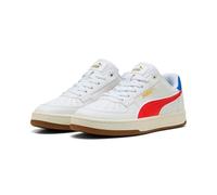 PUMA Caven 2.0 Retro Jr - Tenis Unisex para niños, Puma Blanco para Todos los Tiempos, Goma roja, 4 UK