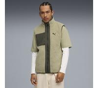 PUMA Chaleco Sherpa híbrido reversible para hombre, Ropa, Verde, S