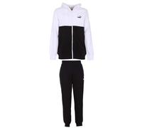 PUMA Chándal completo para hombre con capucha FZ Sweat Blanco Negro Algodón afelpado (IT, Texto, L, Regular, Regular)