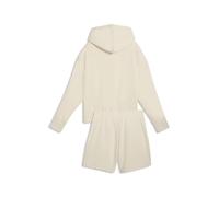 PUMA Chándal corto holgado con capucha para mujer, Ropa, Blanco, L L
