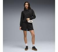 PUMA Chándal corto holgado con capucha para mujer, Ropa, Negro, S