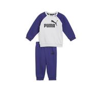 Conjunto puma minicats ess raglan jogger fl infantil azul 9 - 12 MESES