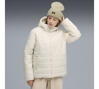 PUMA Chaqueta acolchada con capucha Essentials para mujer, Ropa, Blanco, S