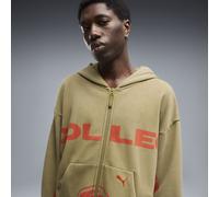 PUMA Chaqueta con capucha estampada unisex, Accesoiros, Marrón, S