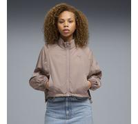 PUMA Chaqueta con cremallera holgada HER de tela tejida para mujer, Ropa, Beige, M