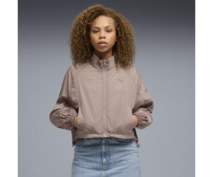 PUMA Chaqueta con cremallera holgada HER de tela tejida para mujer, Ropa, Beige, M