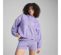 PUMA Chaqueta cortaviento extragrande WARDROBE ESS para mujer, Ropa, Morado, S