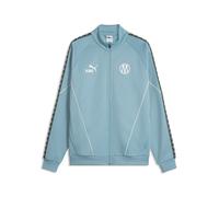 PUMA Chaqueta de calentamiento Olympique de Marseille KING con cierre completo para hombre, Accesoiros, Azul, S
