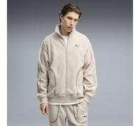 PUMA Chaqueta de chándal Essentials Elevated de corte holgado para hombre, Ropa, Beige, M