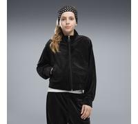 PUMA Chaqueta de chándal Essentials Elevated de terciopelo juvenil, Ropa, Negro, 11-12Y