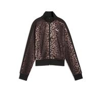 PUMA Chaqueta de chándal 'T7 Leo Luxe' chocolate / capuchino / negro L chocolate / capuchino / negro