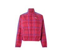 PUMA Chaqueta de tartán T7 de corte holgado para mujer, Ropa, Rojo, M