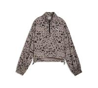 PUMA Chaqueta Estampada Essentials con Cuello con Cremallera Mujer S, Sandstone Beige