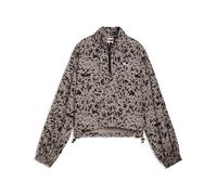 PUMA Chaqueta estampada Essentials con cuello con cremallera para mujer, Accesoiros, Beige, L
