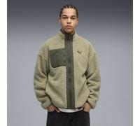 PUMA Chaqueta Sherpa híbrida reversible para hombre, Ropa, Verde, M
