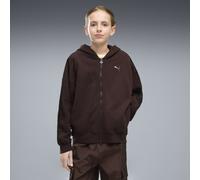 PUMA Chaqueta T7 Midnight Shadow extragrande con cremallera juvenil, Ropa, Marrón, 15-16Y