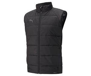 PUMA Chaqueta tipo chaleco Team League para hombre, color negro, talla S